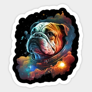 space bulldog Sticker